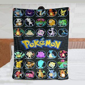 Pokemon Throws Blanket Ultra-Soft Micro Fleece Blanket Throw for Kids (50x40inch